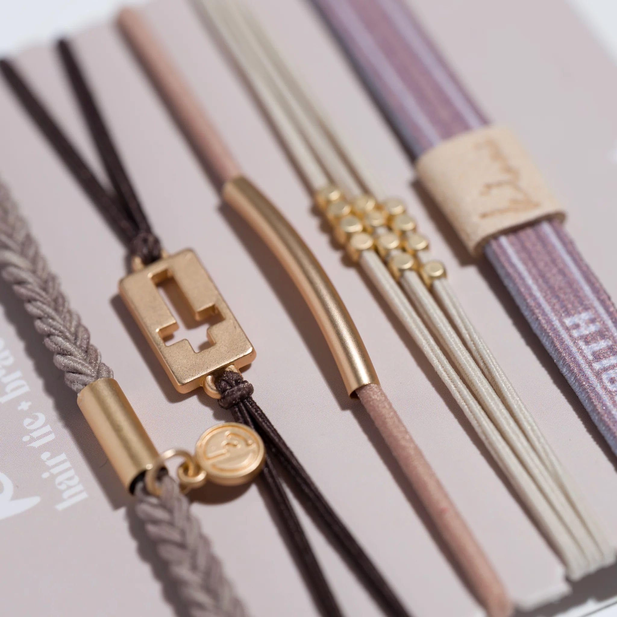 K'lani Faith close-up of braided elastic texture highlighting no-damage gentle grip