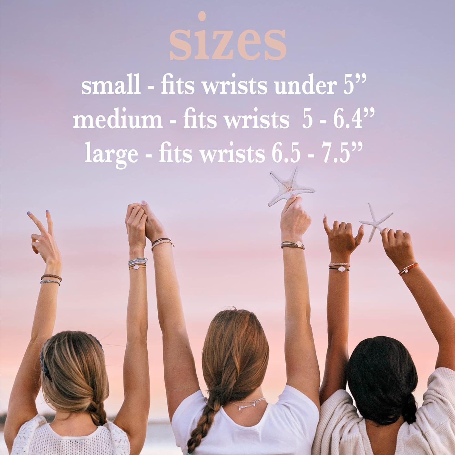 K'lani on model wrist stacked bracelets for a layered look and easy access
