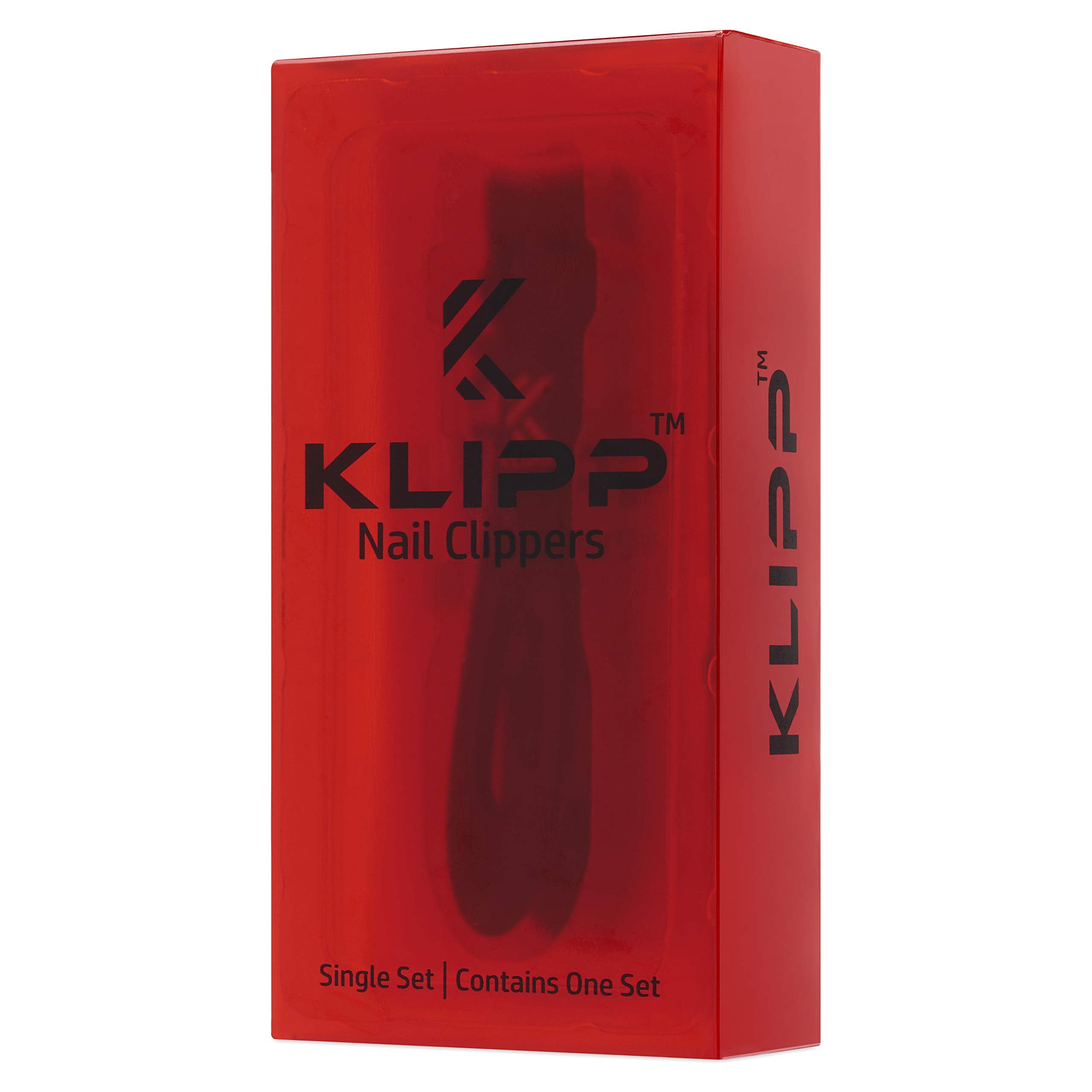 KLIPP lifestyle image of a senior using clipper showing safer at-home nail care benefit