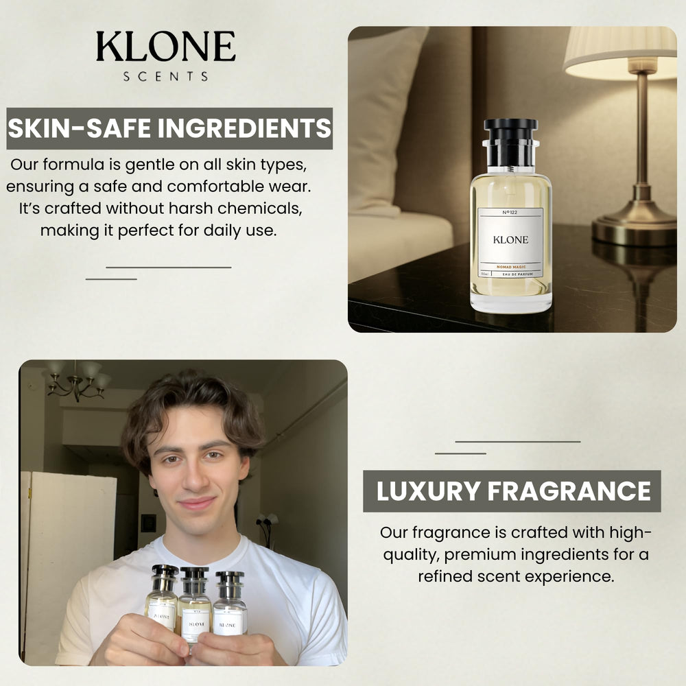 Klone Nomad Magic in evening setting suggesting sophisticated night-out confidence