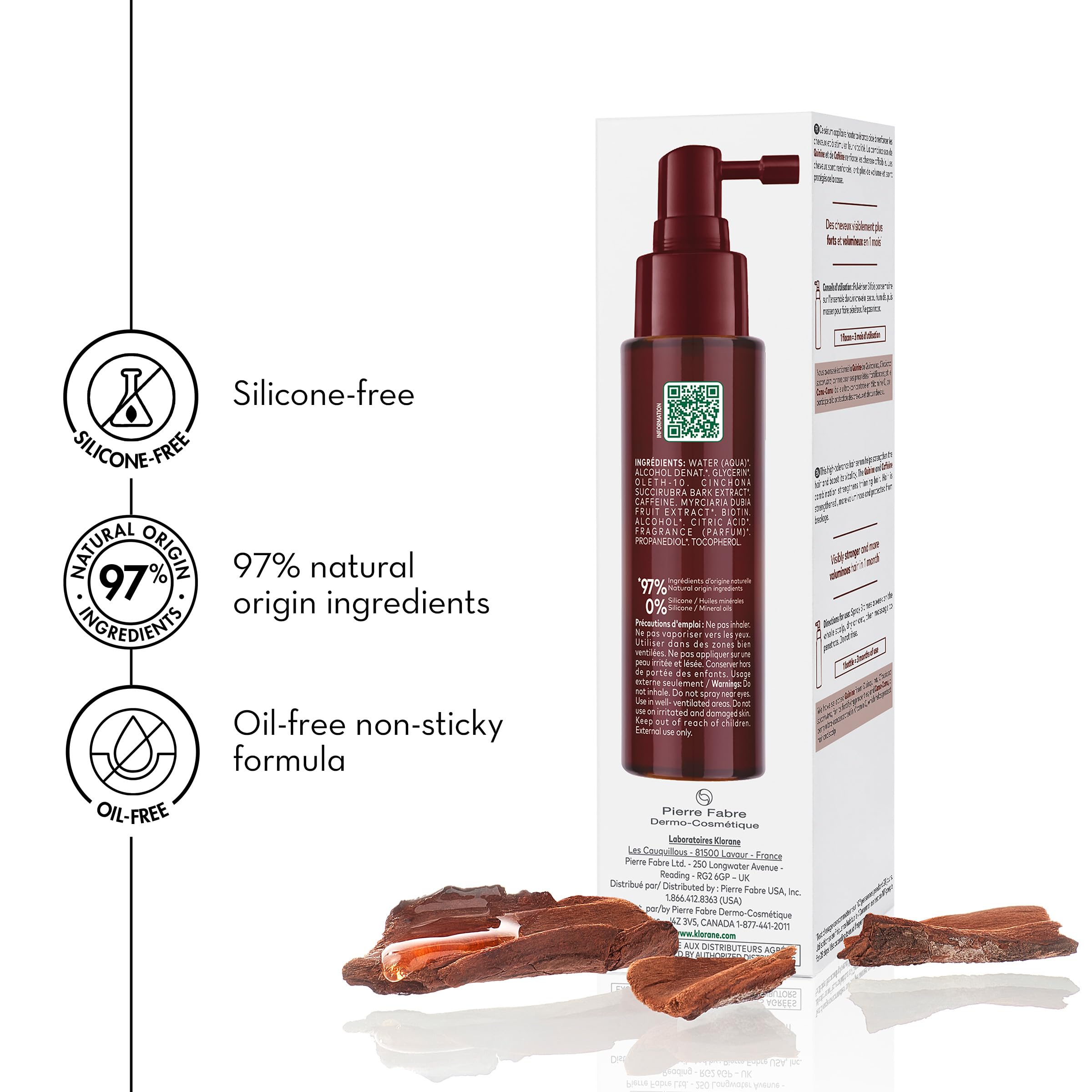 Klorane application on scalp with fingers, shows easy at-home scalp massage benefit