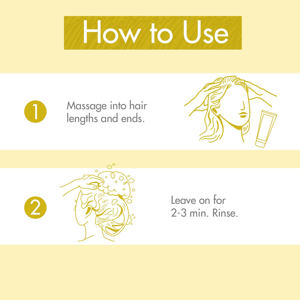 Klorane conditioner applied on blonde hair to detangle and enhance shine