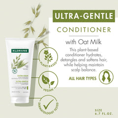 Klorane creamy oat milk texture close-up for nourishing feel