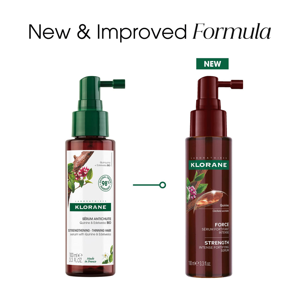 Klorane 3.3 fl oz bottle next to ruler for scale, clarifies actual product size
