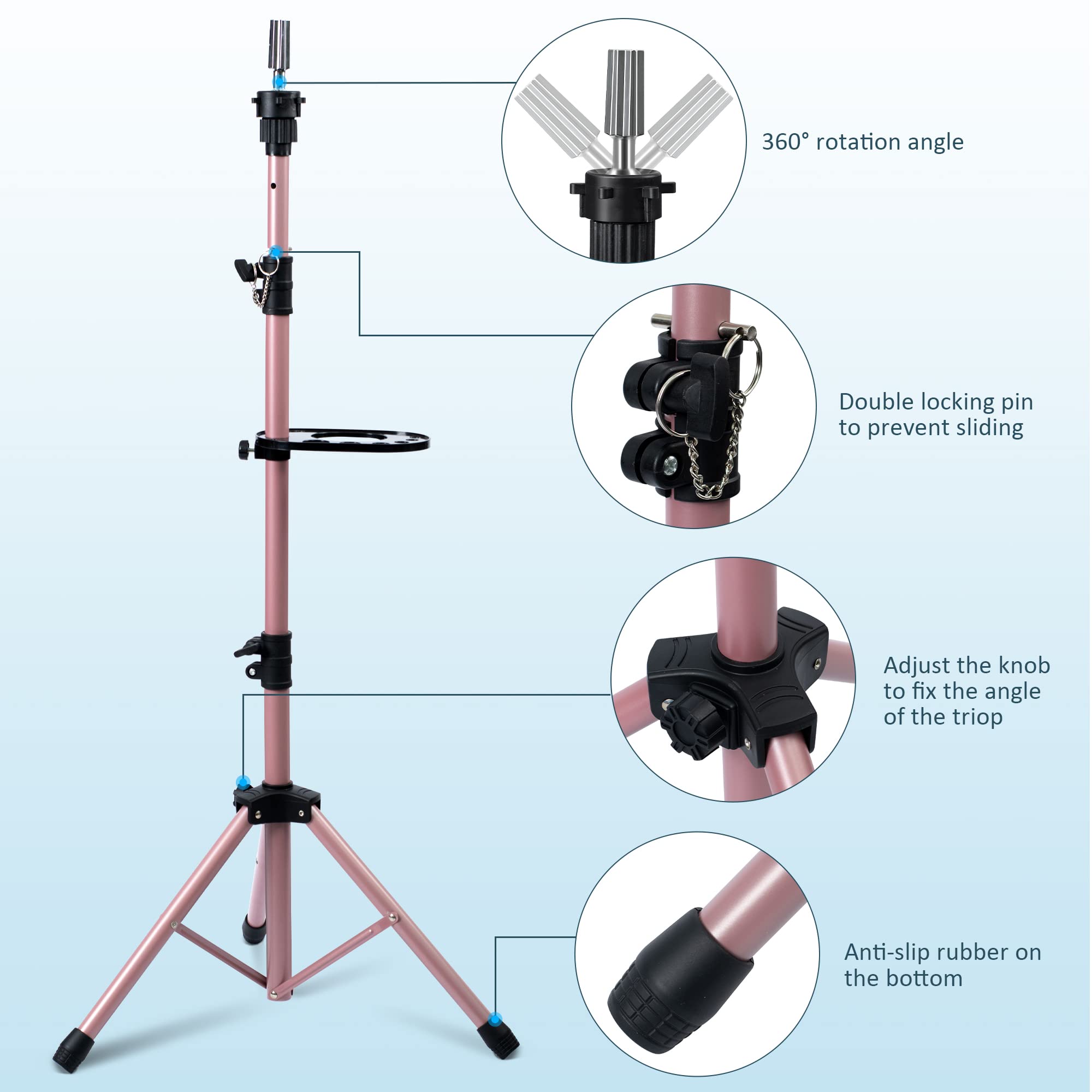 Klvied tripod legs and reinforced metal base for balanced support