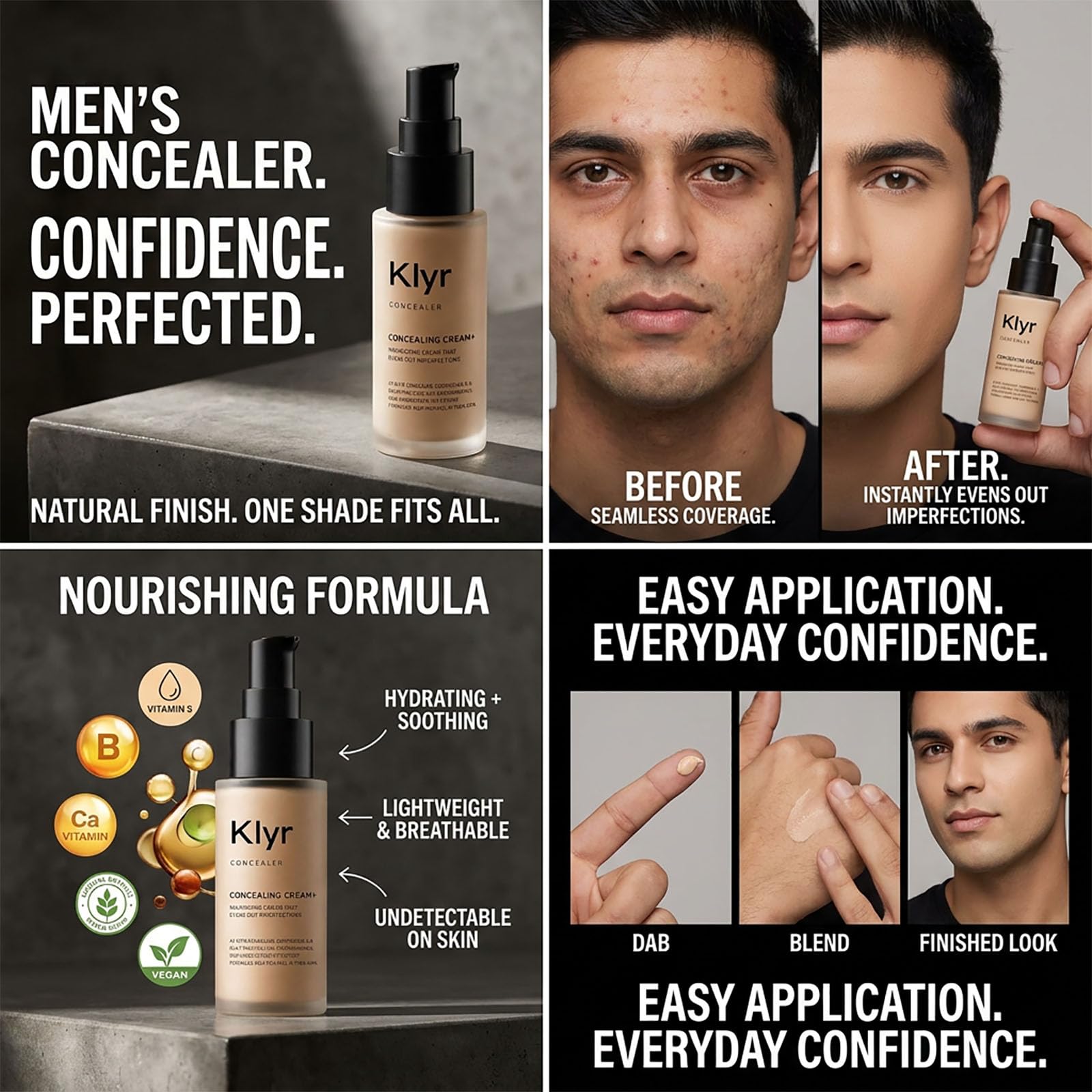 Klyr Concealer next to a coin to show portable size and convenience for travel