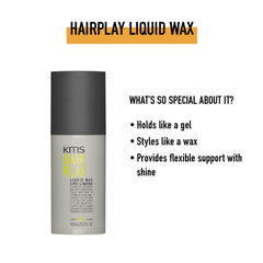 KMS texture in palm illustrating creamy liquid wax for easy styling