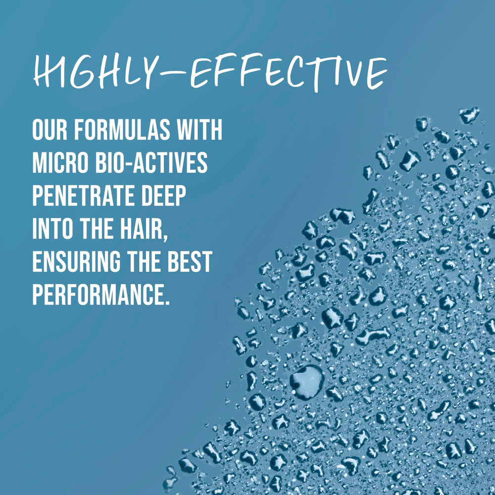 KMS spray applied to towel-damp hair to help detangle and prep