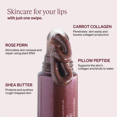 KNEMO LipLock wand applying serum to show easy application and smoothness