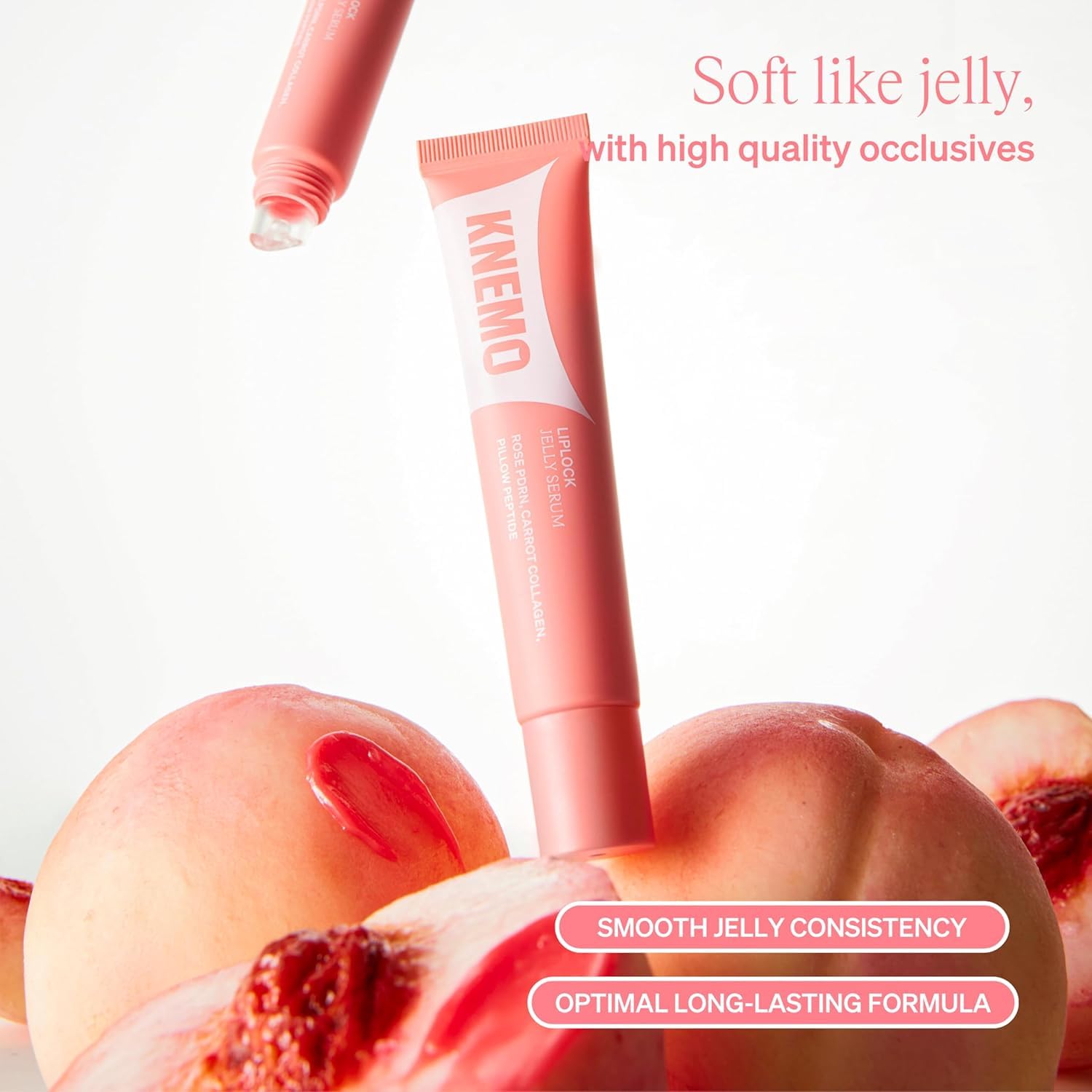KNEMO ingredients label close-up highlighting Pillow Peptide and nourishing actives benefit