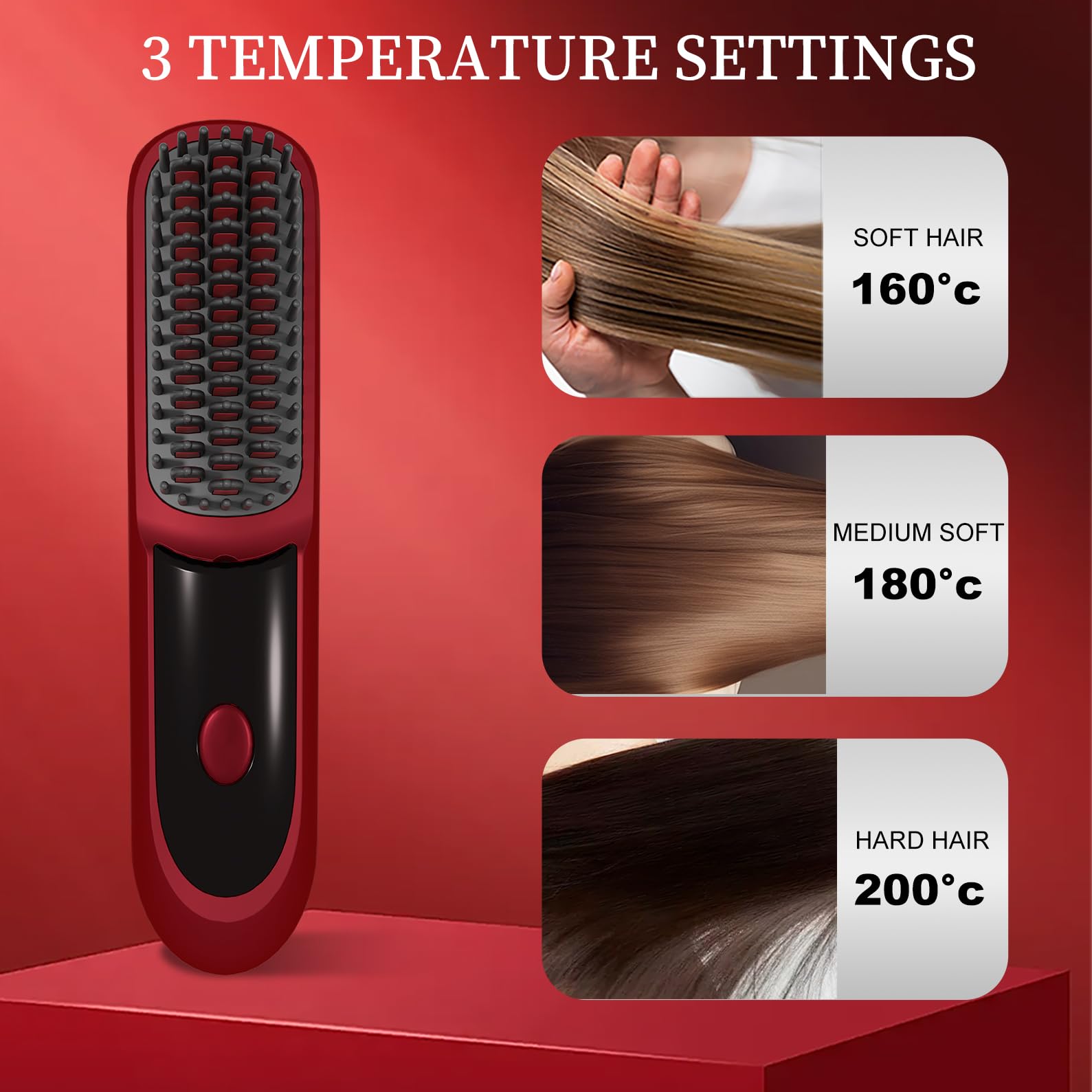 KNISUZ Go Brush Pro LCD display visible with temperature readout for precise heating control