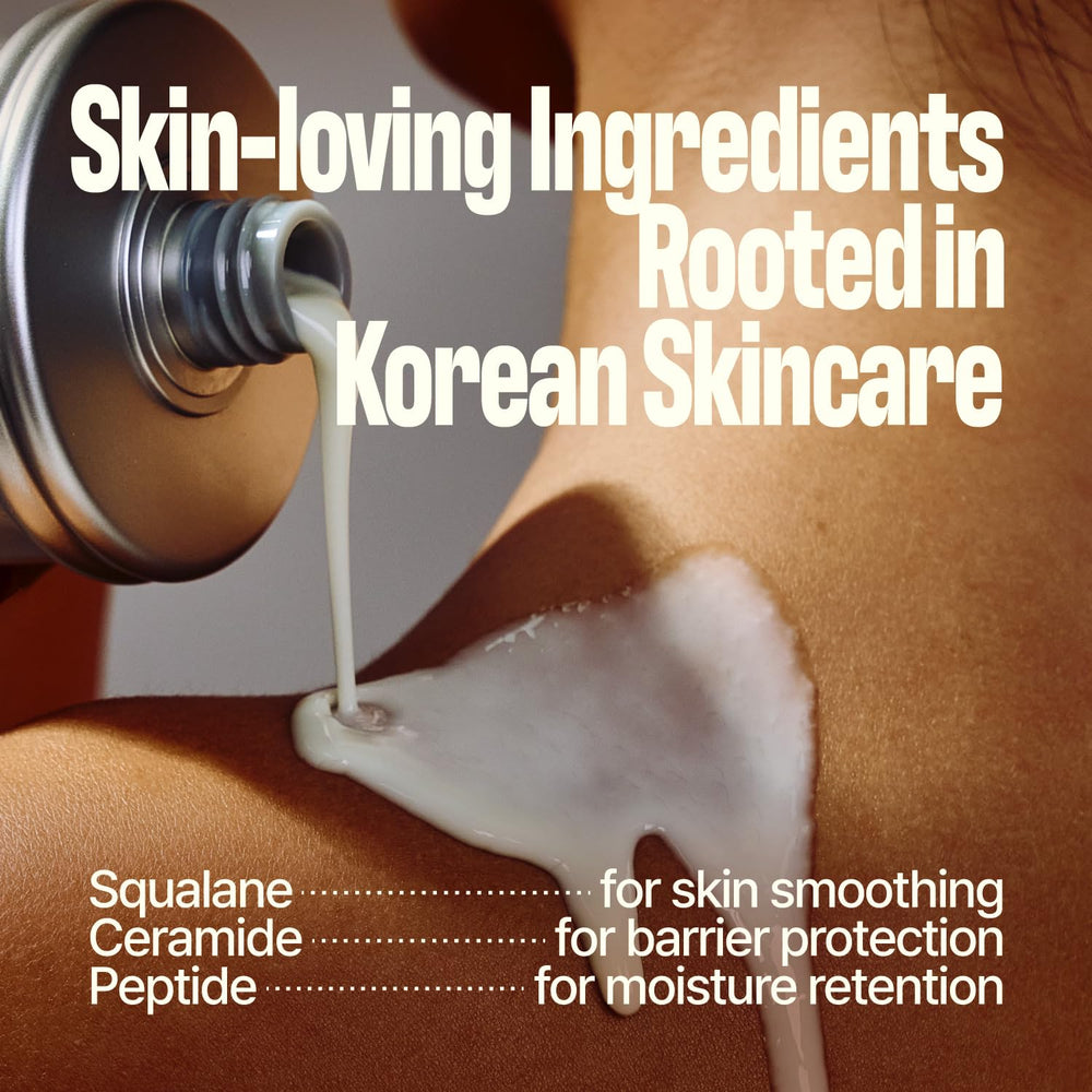Knock application before and after on arm showing improved texture and immediate softness benefit