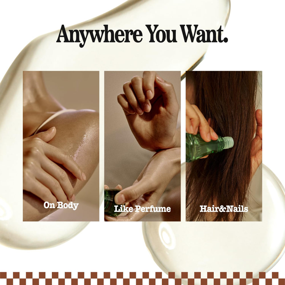 Knock Caramelt applied to wrist pulse points for long‑lasting fragrance
