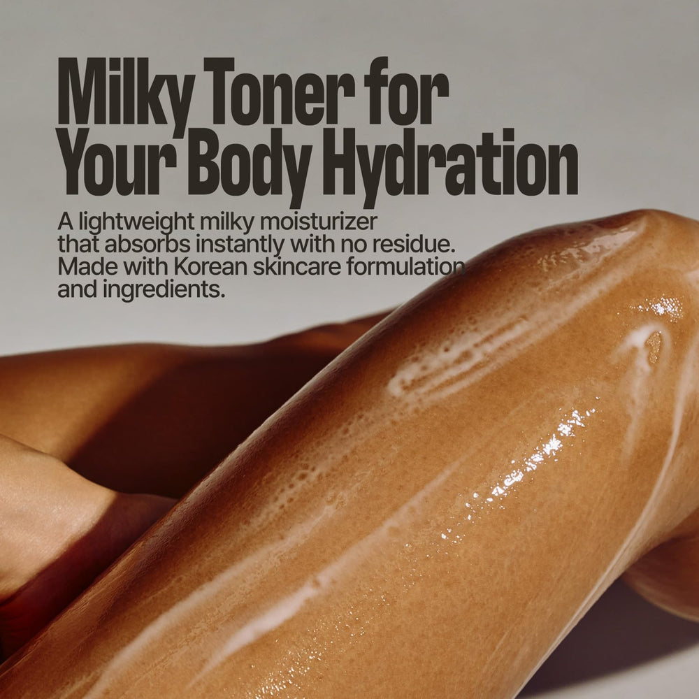 Knock pouring milky texture demonstrating fast-absorbing hydration benefit