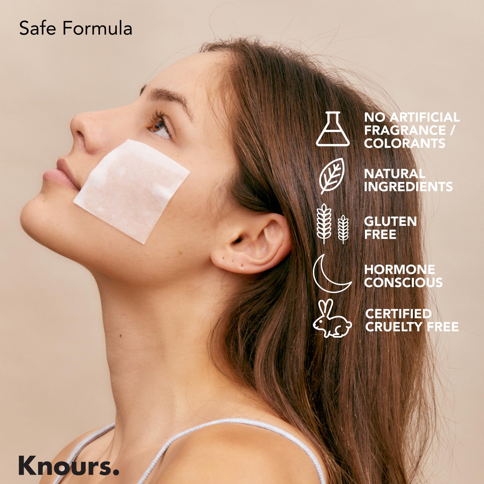 Knours ingredient display with ginger root for sebum control
