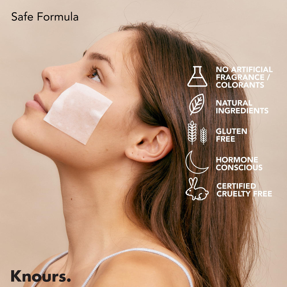 Knours ingredient display with ginger root for sebum control