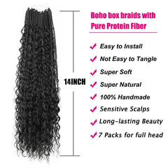knovotch 14-inch braids on model showing comfortable length benefit