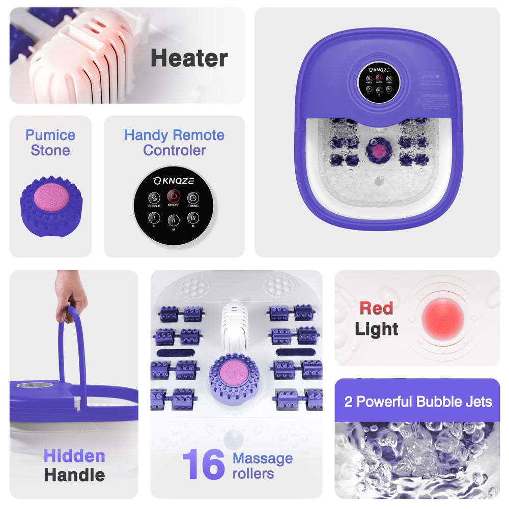 KNQZE bubbling foot spa active bubbles providing soothing circulation benefit