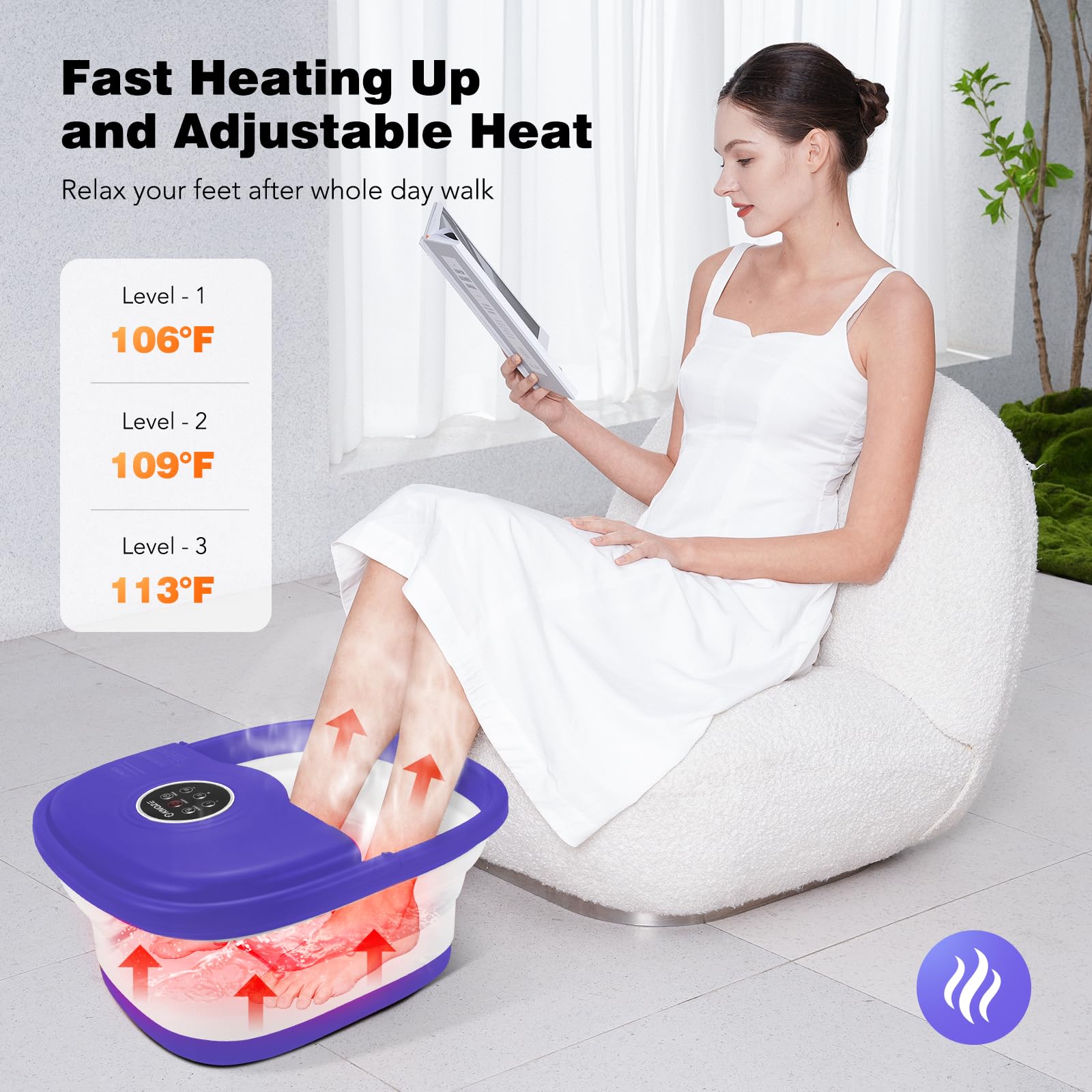 KNQZE folded flat to 4.1 inches illustrating compact space-saving benefit