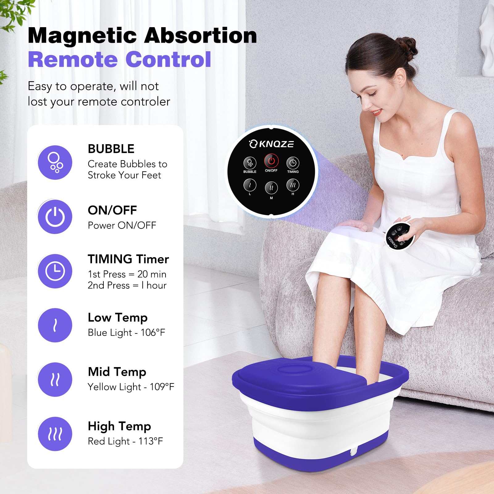 KNQZE detachable remote control emphasizing convenient, wireless operation