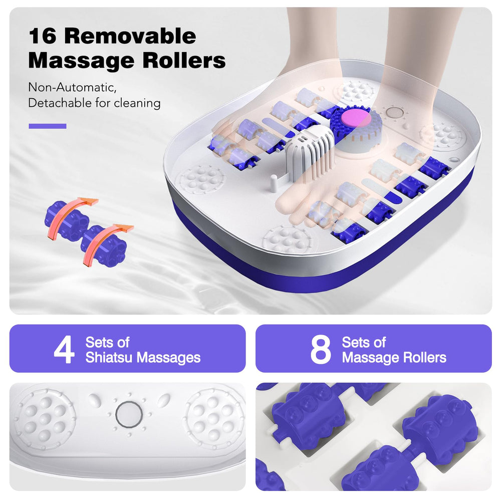 KNQZE close-up of 16 massage rollers delivering targeted foot stimulation