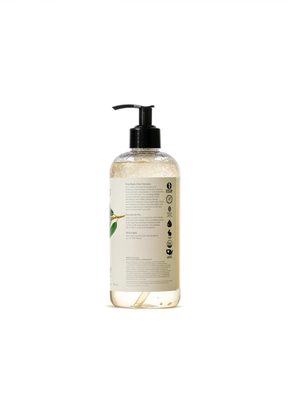 Koala Eco lather on hands demonstrating gentle effective cleansing