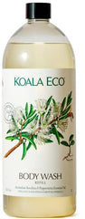 Koala Eco front packaging of body wash showing label and large recyclable bottle benefit
