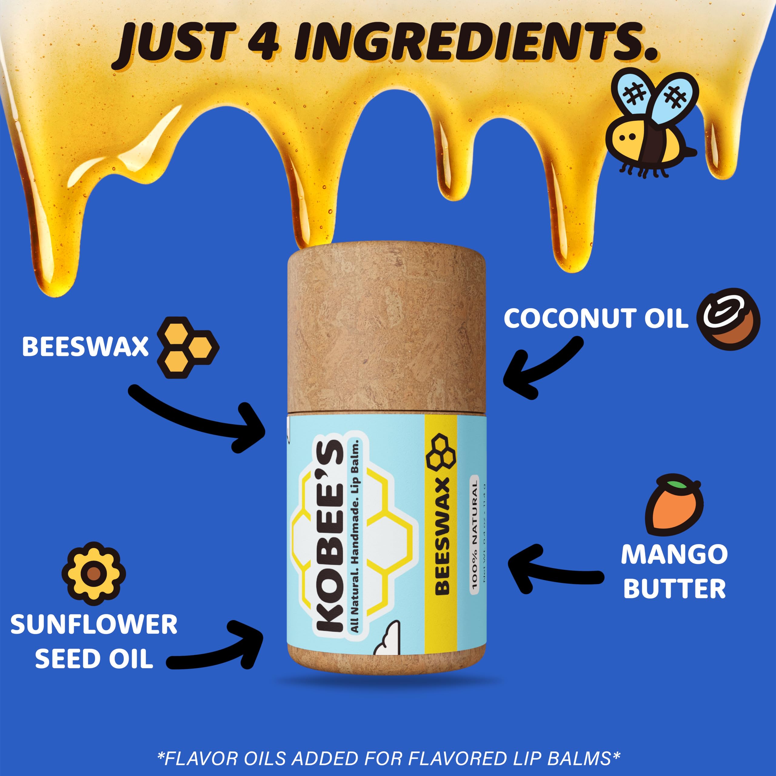 KOBEE'S close-up of cardboard tube edge showing eco-friendly material and easy twist use