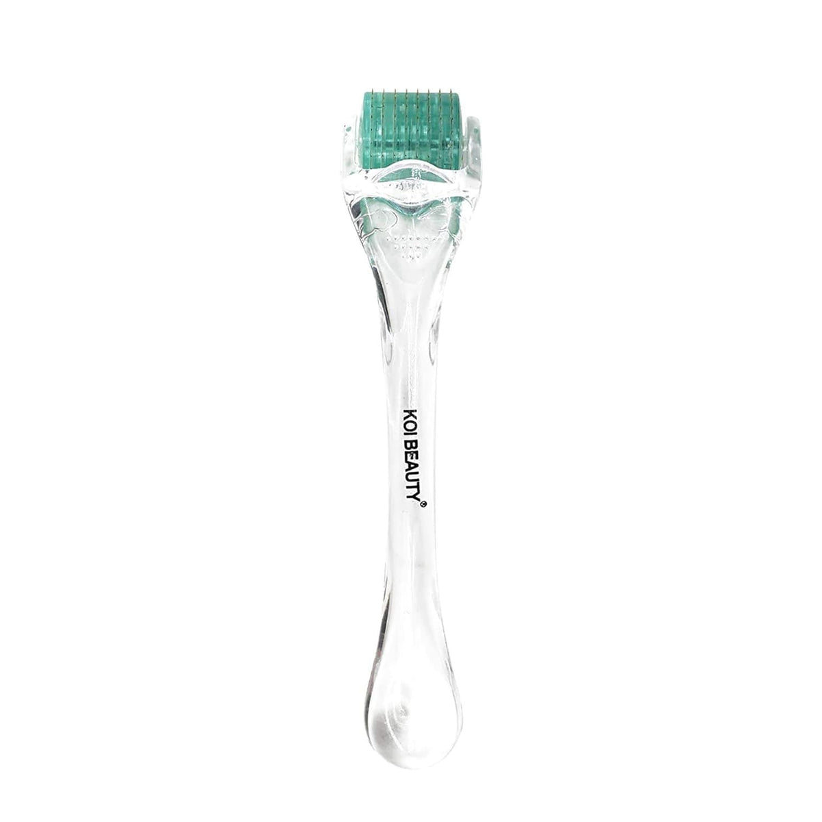 Koi Beauty derma roller front view showing ergonomic handle and needle head for easy use