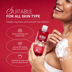 Koji White gel texture close-up illustrating smooth consistency and gentle feel for hydration