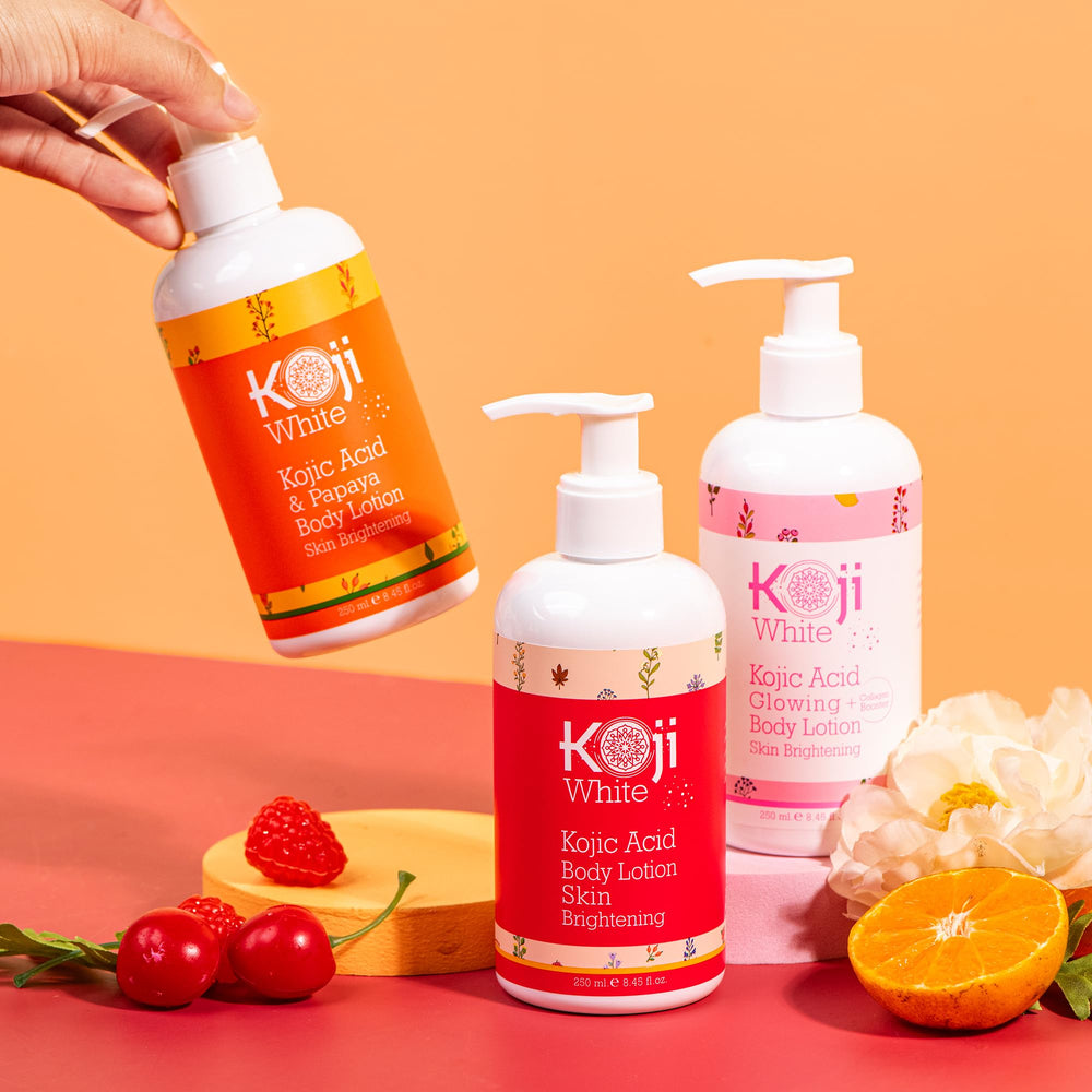 Koji White on bathroom shelf representing everyday routine convenience