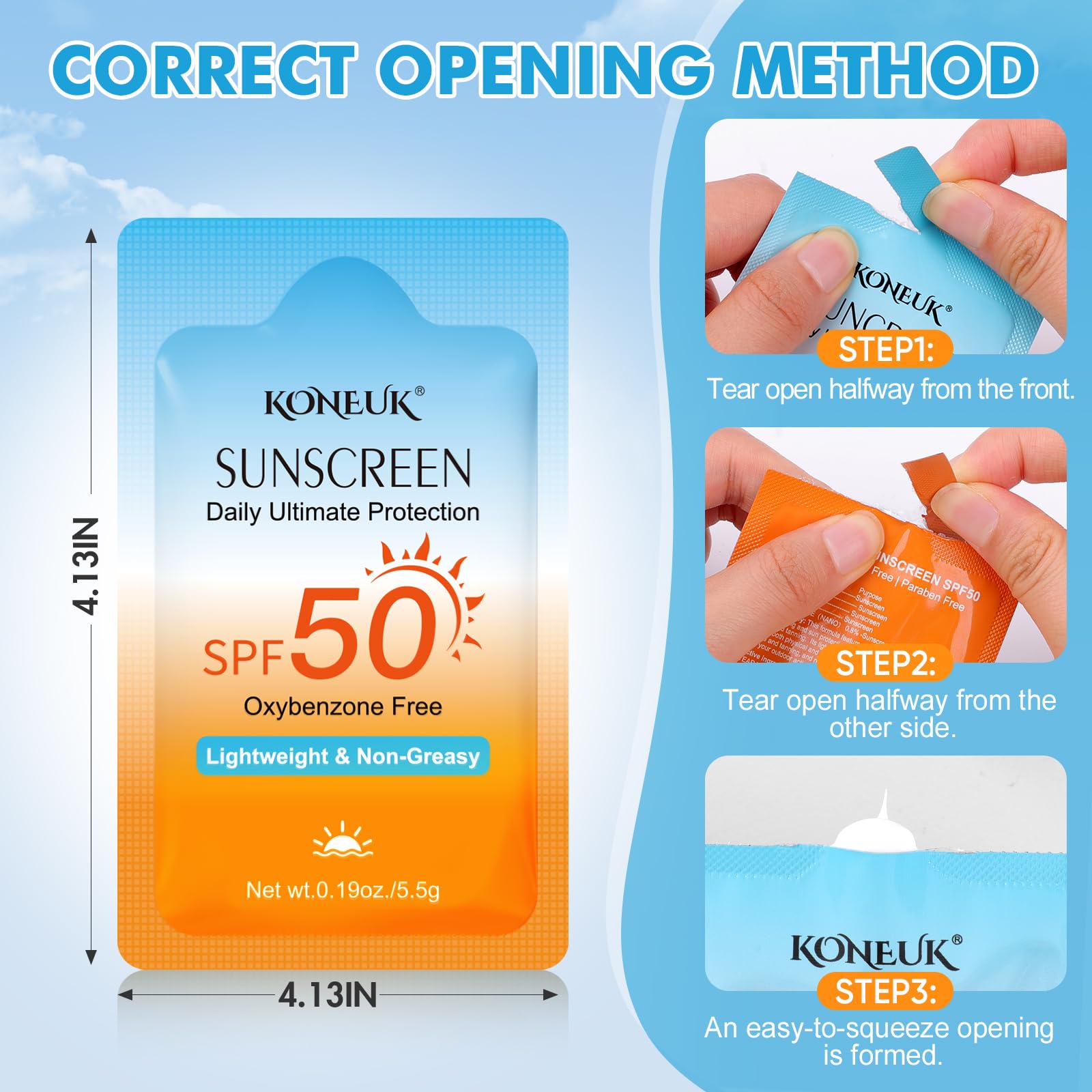 KONEUK application on hand showing quick absorption and comfortable wear