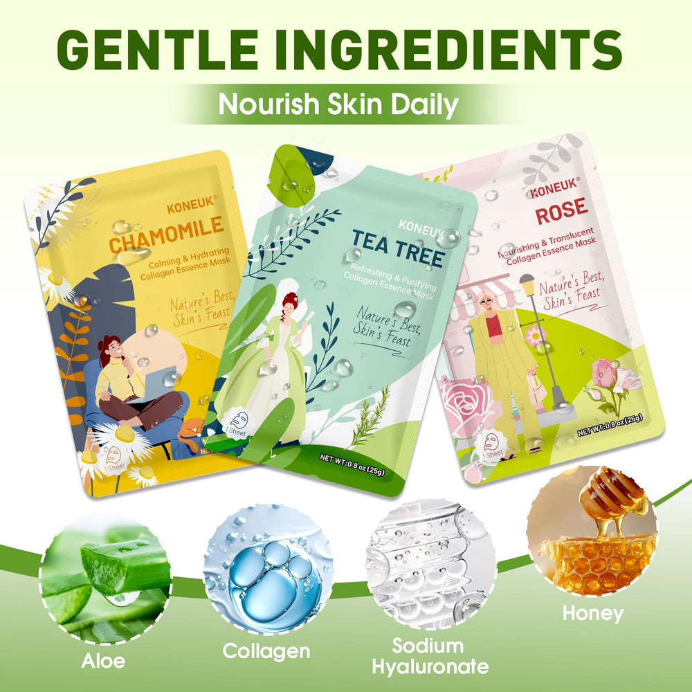 KONEUK mask in use on face demonstrating hydrated, refreshed appearance