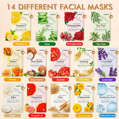 KONEUK single mask wrapper laid flat to show colorful variant and scent