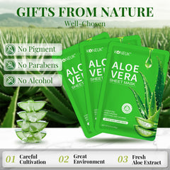 KONEUK single sachet opened with visible aloe serum, shows richness