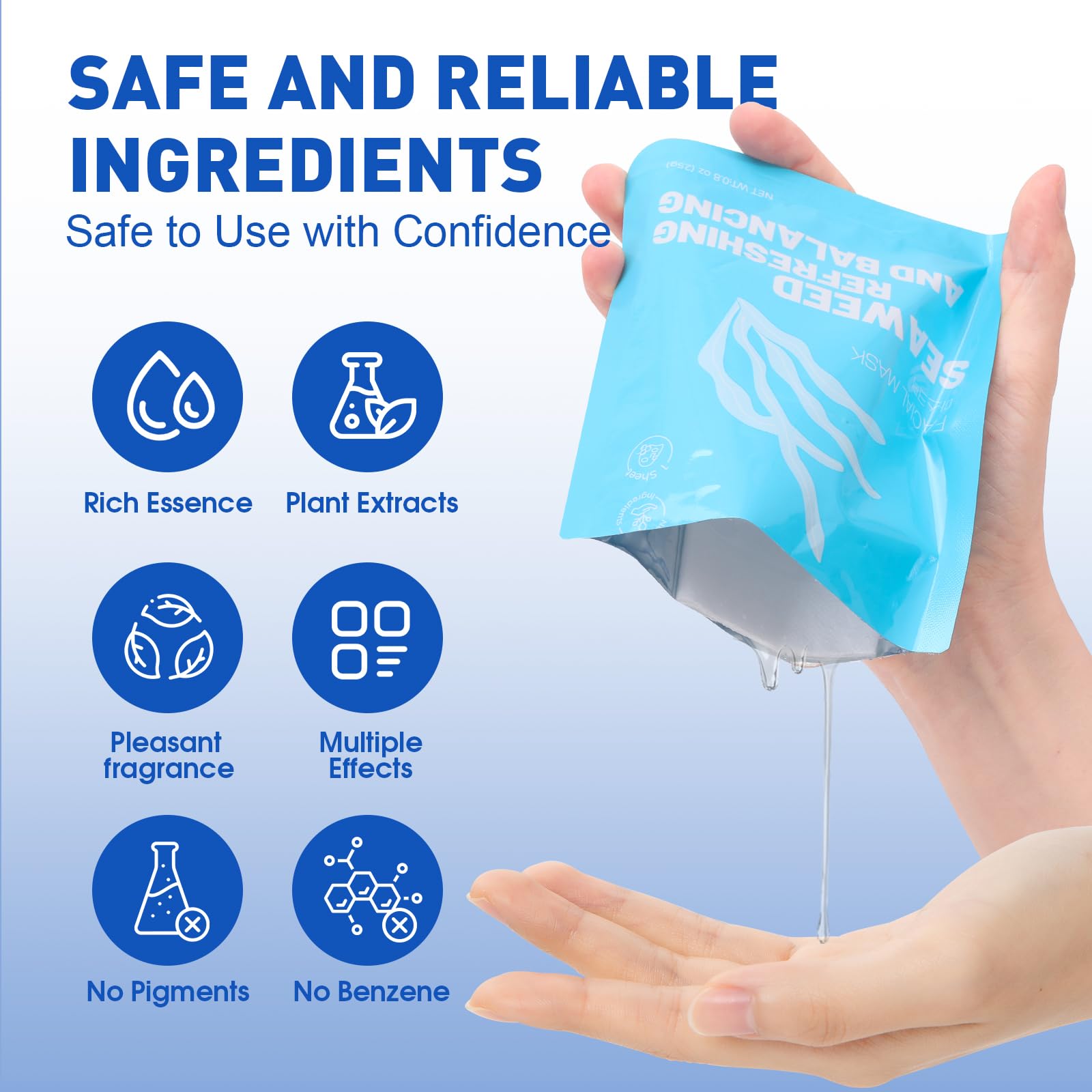 KONEUK mask held in hand illustrating single-use size and portability