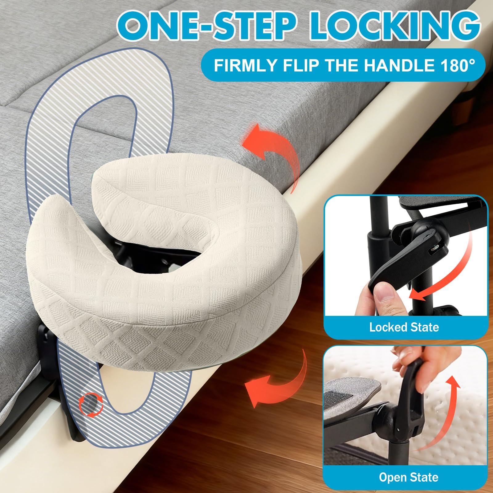 KONOVOLY close-up of dual-layer memory foam pillow for pressure-relief comfort
