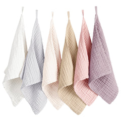 Konssy face cloths front view showing six-pack colors and portability benefit