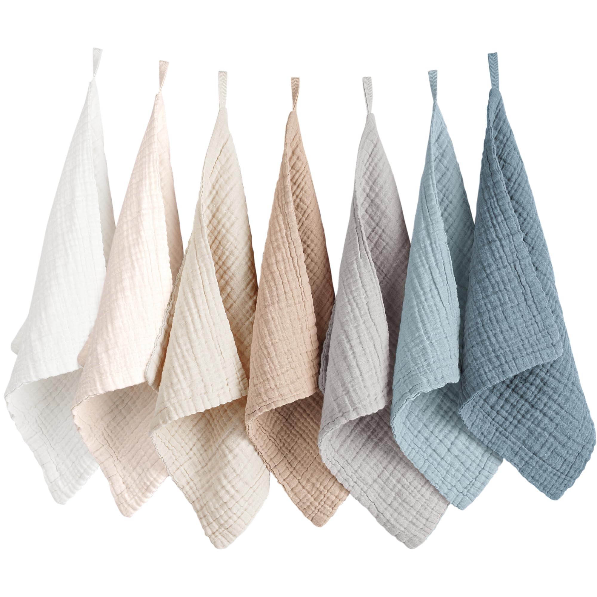 Konssy folded stack front view showing neat neutral color and compact size