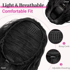 KooKaStyle inner cap and combs detail showing secure attachment