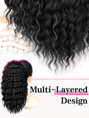 KooKaStyle adjustable drawstring detail demonstrating easy tightening for a stable ponytail