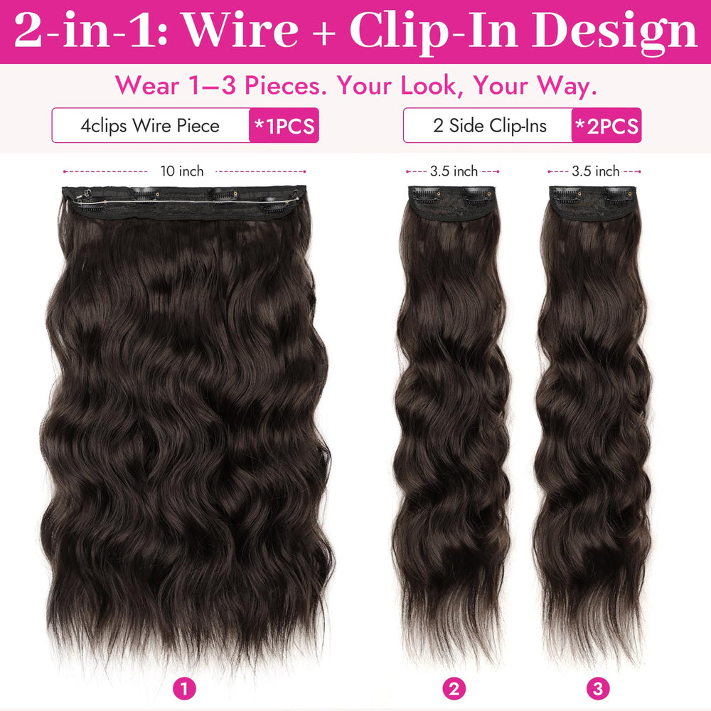 KooKaStyle side clip-in pieces detail for targeted volume and blending