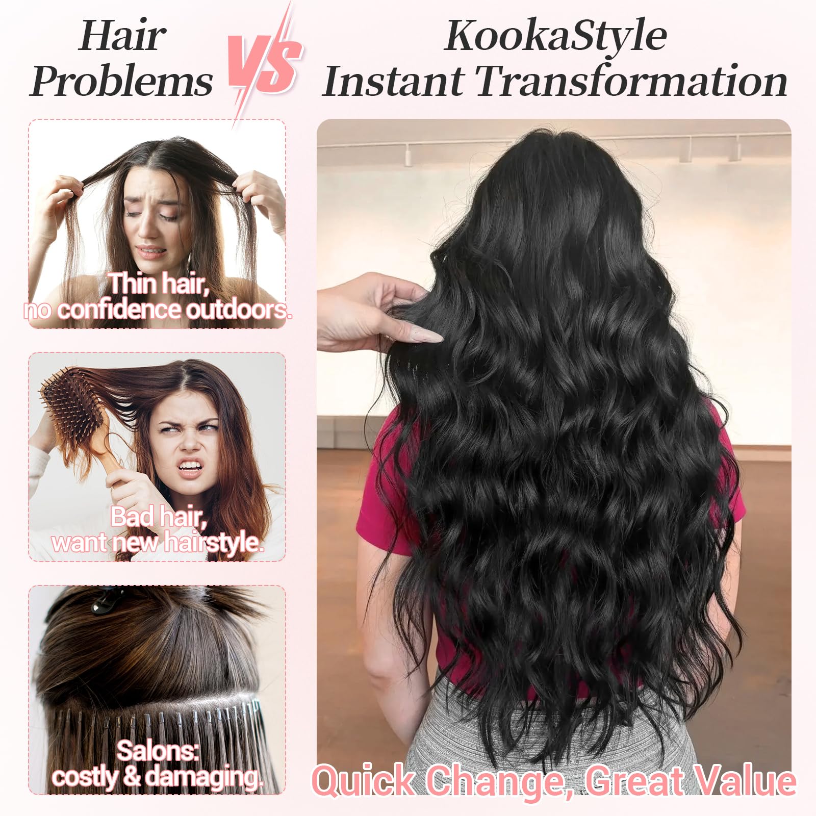 KooKaStyle multiple wefts laid flat showing different widths and coverage