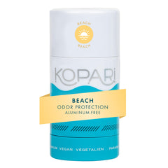 Kopari front packaging showing beach scent and benefits