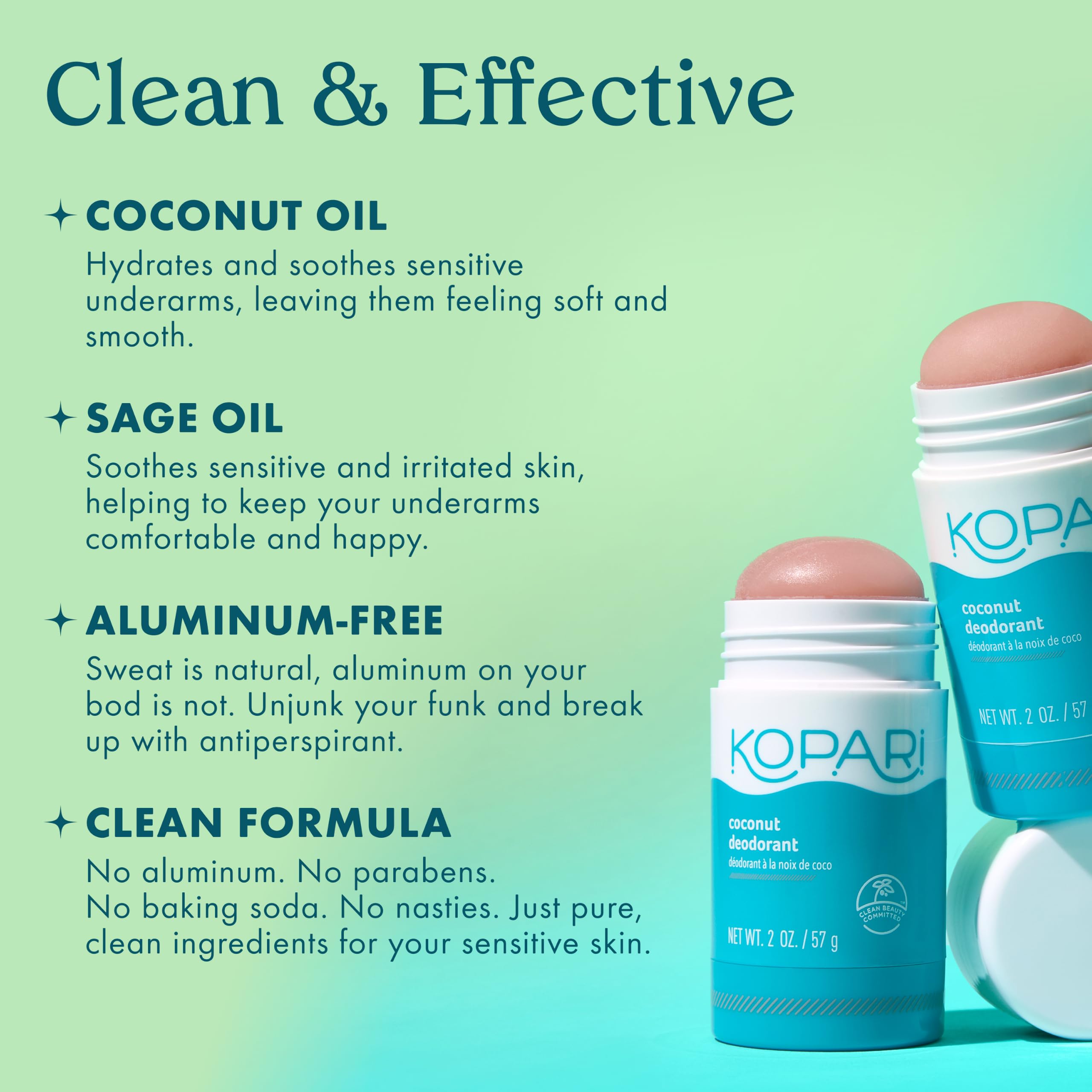 Kopari coconuts and coconut oil image emphasizing plant-based formula