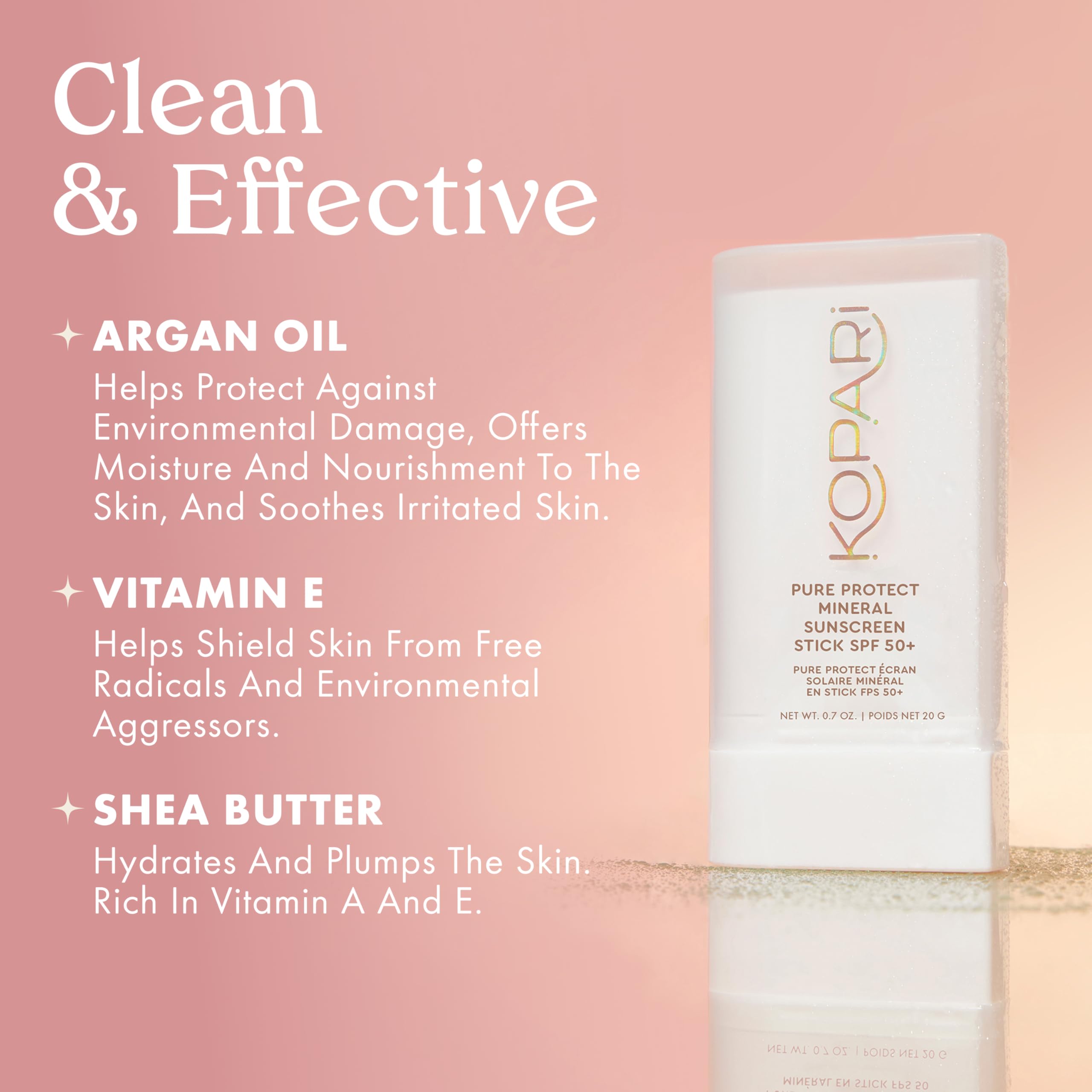 Kopari applying stick to face demonstrating quick, mess-free coverage for protection