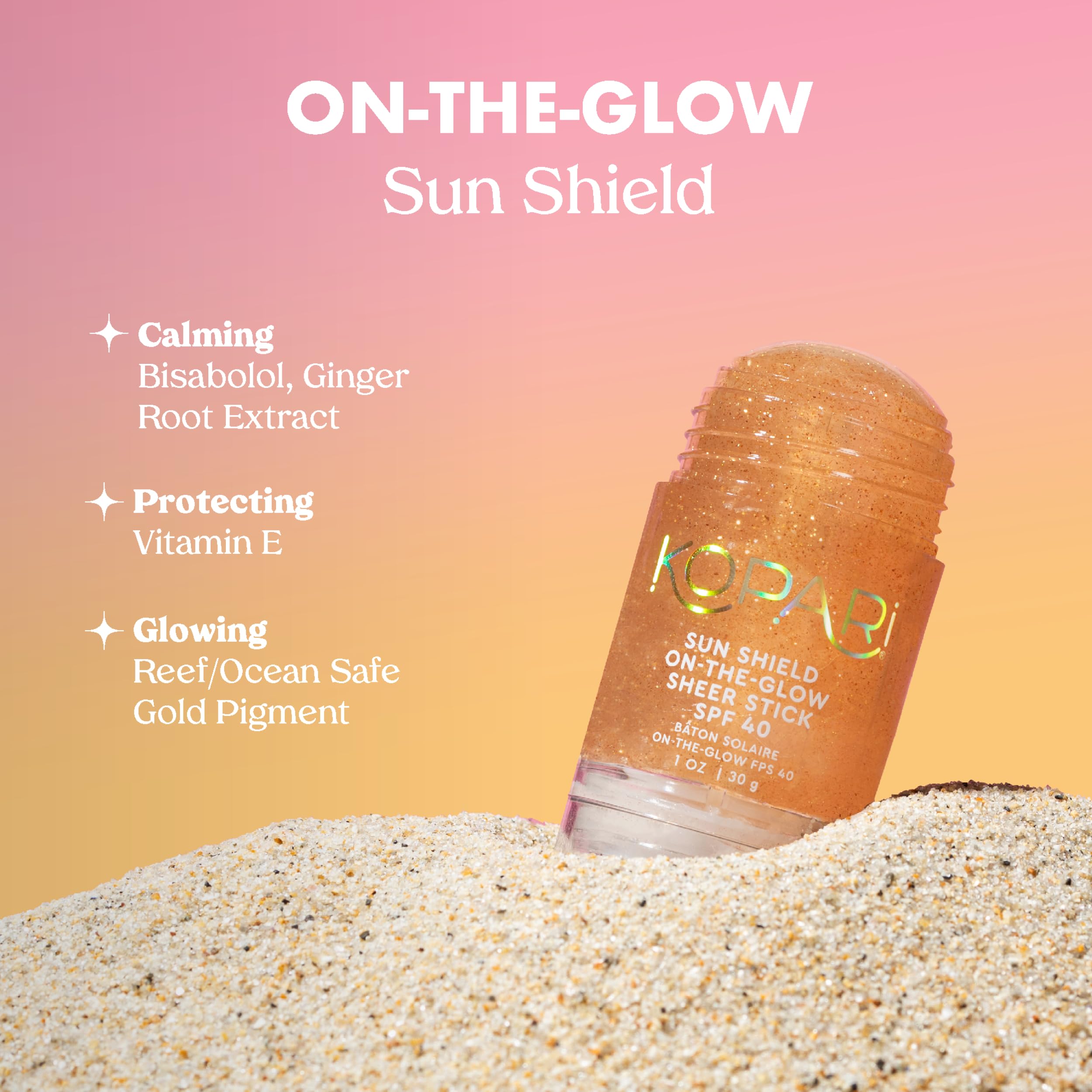 Kopari Sun Shield in a beach bag showing portable size and convenience