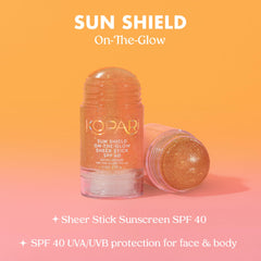 Kopari Sun Shield texture close-up demonstrating smooth non-greasy glide