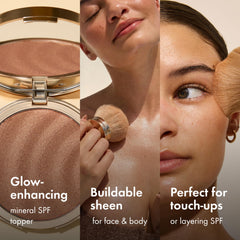 Kopari Sun Veil close-up on skin showing subtle luminous finish