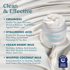 Kopari application on hand demonstrating lightweight feel and smoothing benefit
